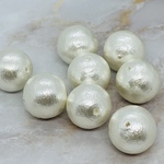 素材0096コットンパール通し穴ホワイト⑫(8個入り)