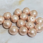 素材0101コットンパール通し穴DKピンク⑧(15個入り)