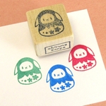 うさぎマトリョーシカ・ゴム版はんこ