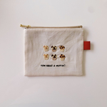 【手刺繍】マフィンの刺繍ポーチ【14cmファスナー】