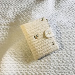 olive Korea fabric 母子手帳ケース　Sサイズ　オリーブ　刺繍