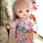 メルちゃんの着物セット*ピンクに桜