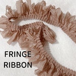 【30色以上】【NEW生地】【ANTIQUE BROWN】シフォンリボンA595
