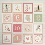 ポケットアルバム用  ましかく　monthly card ＊it's  a girl＊
