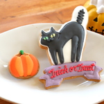 くろねこ&パンプキン　ハロウィン　アイシングクッキー