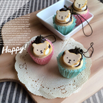 クマちゃんクッキーサンド カップケーキストラップ