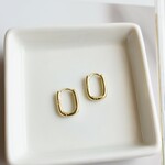 ［再販］silver925 スクエアフープピアス　ゴールドピアス　シンプル　オーバル　スクエア　sv925　ワンタッチピアス