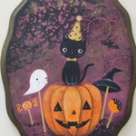 ハロウィン♪トールペイント♪黒猫♪かぼちゃ♪