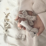 ナチュラルフラワーリボンクリップ