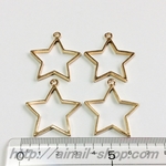 星の空枠　4個セット　カン付き