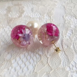 2way flower ピアス