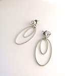 クリスタルとシルバーリングピアス☆イヤリング変更可☆