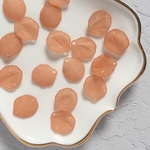 #282【30pcs】アクリルパーツ（花びら）_オレンジブラウン