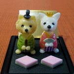 可愛い　ポメラニアンとチワワの　お雛様