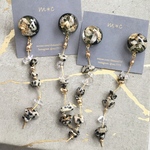 dalmatian jasper/circle ピアス