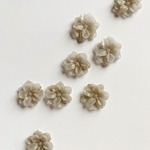【6pcs greige #8】flower cabochon