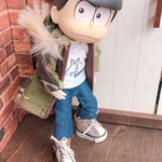 【コート】ミリタリーカーキ柄🤎シンプルなモッズコート⭐︎オビツ11ねんどろいどどーる兼用
