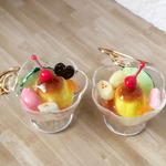 ミニチュア プリンアラモード ピアス or ストラップ