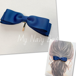 全7色🎀オフィス使いにもぴったり👠小ぶりなトリプルリボンのポニーフック 横幅長めVer.