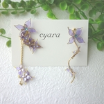 紫陽花イヤリングイヤーカフピアス