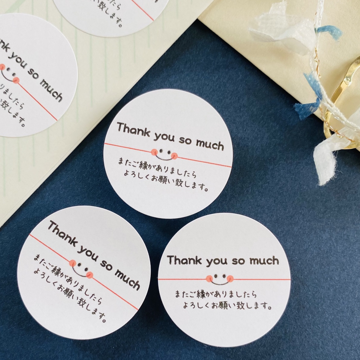 クラフト ありがとう メッセージ シール サンキュー シール ニコちゃん シール大量 500枚 にっこり ニコちゃん マーク 笑顔 絵文字