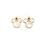 PDT-2489-G【1個入り】マザーオブパールペンダント,Mouse Mother of Pearl