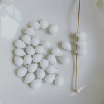 再販無し◆ デッドストック 7mm 30粒　硝子　チェコビーズ　ホワイト