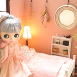 No.163 ガーリーなドールハウス　ピンクのお部屋　フラワーベッド　きょんのおうち