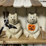 しろくま貯金箱  ハロウィン　双子コーデ　