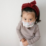 幼児用　布マスク　2歳から6歳サイズ　liberty 白レース