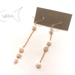 淡水パールのゆらゆら揺れるロングピアス/イヤリング