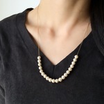 コットンパールのシンプルネックレス　10