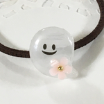 🎃ハロウィン🎃　にっこりフラワーおばけちゃんヘアゴム　レジン