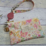 リールキー付きパスポーチ 花柄