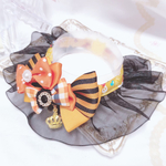 ラスト♡限定✨ケープ首輪✨ハロウィン🎃ロングシフォンフリル♡ダブルミニリボン♡