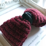 BARETTE or FORK/ BLACK & BURGUNDY