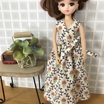 リカちゃん・服＊ソレイヤードのカシュクールワンピ　リボンつき