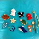 【handmade】魚釣り フェルト お魚10匹&竿