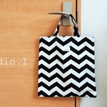 【Studio.I】A4トートバッグ＊北欧テイスト＊ブラック