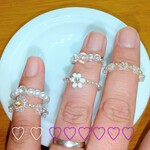 ビーズリング 韓国 🌼 ❪５点セット❫