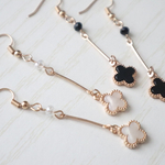 幸せを呼ぶ🖤クローバー🖤ピアス