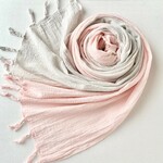 手染めのコットン＊薄桜色×潤色＊ストール