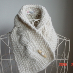 ☆彡鹿の子編み＆rib縄編みのCowl Neck Warmer 
