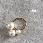 2サイズ**コットンパールリング