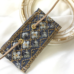 インド刺繍 リボン ポニーフック ラップリボン リボンラップ ブルー