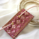 インド刺繍 リボン ポニーフック ラップリボン リボンラップ ピンク
