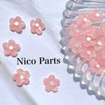 6pac✿︎シェル風　フラワー　カボション　ピンク