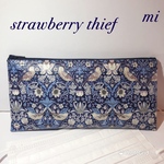 リバティ　マスクポーチ　フラットポーチ（ウィリアムモリス）