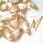 ：4pcs：import "petal" shell charm 〈M〉シェル
