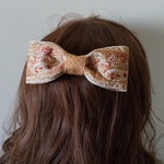 ヴィンテージリボンのヘアコーム ピンク系 ①